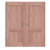 Drzwi podwójne TE-2 z drewna larchowego litego z ościeżnicą