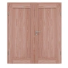 Drzwi podwójne TM-1 z drewna larchowego z ościeżnicą