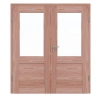 Drzwi podwójne TM-16 z drewna larchowego z ościeżnicą