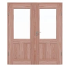 Drzwi podwójne TM-21 z drewna larchowego z ościeżnicą