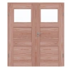 Drzwi podwójne TM-31 z drewna larchowego z ościeżnicą
