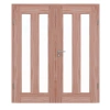 Drzwi podwójne TM-39 z drewna larchowego z ościeżnicą