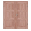 Drzwi podwójne TM-6 z drewna larchowego z ościeżnicą