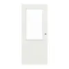 WESTAG drzwi przesuwne sira biały (podobny do RAL 9003) WestaLack Soft z przeszkleniem LA-100