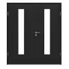 HÖRMANN drzwi 2-skrzydłowe len czarny Proline Concepto z przeszkleniem LA 24 z ościeżnicą