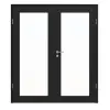 HÖRMANN 2-skrzydłowe czarny len Proline Concepto z przeszkleniem LA 27 z ościeżnicą