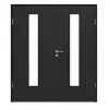 HÖRMANN drzwi dwuskrzydłowe Łupek czarny Proline Concepto z przeszkleniem LA 24 z ościeżnicą