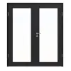 HÖRMANN drzwi dwuskrzydłowe Łupek czarny Proline Concepto z przeszkleniem LA 27 z ościeżnicą