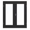 HÖRMANN drzwi dwuskrzydłowe Łupek czarny Proline Concepto z przeszkleniem LA 8 z ościeżnicą
