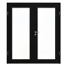 HÖRMANN drzwi 2-skrzydłowe ultramatowy czarny Proline Concepto z przeszkleniem LA 27 z ościeżnicą