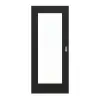 HÖRMANN drzwi przesuwne Leinen czarny Duradecor Proline Concepto z wycięciem na szybę LA 8