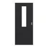 HÖRMANN drzwi przesuwne Łupek czarny Duradecor Proline Concepto z przeszkleniem LA 4 na środku