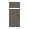 HÖRMANN drzwi przesuwne Pure 1 szczotkowany modrzew ciemny Duradecor DesignLine z przeszkleniem wzdłuż