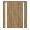 HÖRMANN drzwi 2-skrzydłowe Pure 1 dąb naturalny Duradecor DesignLine z przeszkleniem po stronie zawiasów z ościeżnicą