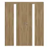 HÖRMANN drzwi dwuskrzydłowe Pure 1 dąb naturalny Duradecor DesignLine z przeszkleniem na środku z ościeżnicą