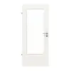 LEBO drzwi wewnętrzne biel ultramatowa podobny do RAL 9016 Versio z przeszkleniem LA-DIN