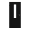 LEBO Drzwi wewnętrzne Ultramat Czarny podobny do RAL 9005 Wersja z przeszkleniem LA 4 na środku