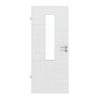 LEBO Drzwi wewnętrzne Cotton Like Białe podobne do RAL 9016 Wersja z przeszkleniem LA 4 na środku