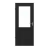 LEBO drzwi wewnętrzne Cotton Like czarny podobny do RAL 9005 Versio z przeszkleniem LA 7