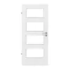 LEBO drzwi wewnętrzne biel strukturyzowana podobna do RAL 9016 Versio z przeszkleniem LA 9