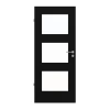 LEBO Drzwi wewnętrzne Ultra matowy czarny podobny do RAL 9005 Versio z przeszkleniem LA 11