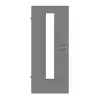 LEBO drzwi wewnętrzne ultramatowy Hygge szary podobny do RAL 7037 Versio z przeszkleniem LA 24 na środku