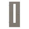 LEBO Drzwi wewnętrzne Strukturalne Taupe Versio z przeszkleniem LA 24 na środku