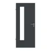 LEBO drzwi wewnętrzne ultramatowy antracyt podobny do RAL 7016 Versio z przeszkleniem LA 24 po stronie zawiasów