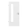 LEBO drzwi wewnętrzne biel strukturyzowana podobna do RAL 9016 Versio z przeszkleniem LA 24 po stronie zawiasów