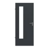 LEBO Drzwi wewnętrzne Cotton Like Antracyt podobny do RAL 7016 Versio z przeszkleniem LA 24 po stronie zawiasów