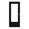 LEBO Drzwi przesuwne Ultramat Czarny podobny do RAL 9005 Wersja z przeszkleniem LA-DIN