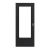 LEBO drzwi przesuwne strukturyzowana czarny podobny do RAL 9005 Versio z przeszkleniem LA-DIN