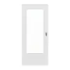 LEBO drzwi przesuwne biel bawełniana podobna do RAL 9016 Versio z przeszkleniem LA-DIN