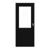 LEBO drzwi przesuwne ultramatowy czarny podobny do RAL 9005 Versio z przeszkleniem LA 7