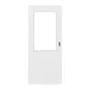 LEBO drzwi przesuwne biel strukturyzowana podobny do RAL 9016 Versio z przeszkleniem LA 7