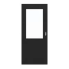 LEBO Drzwi przesuwne Cotton Like Czarny podobny do RAL 9005 Wersja z przeszkleniem LA 7