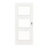 LEBO drzwi przesuwne biel ultramatowa podobny do RAL 9016 Versio z przeszkleniem LA 11