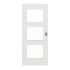 LEBO Drzwi przesuwne Cotton Like Białe podobne do RAL 9016 Wersja z przeszkleniem LA 11