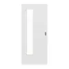 LEBO drzwi przesuwne biel bawełniana podobny do RAL 9016 Versio z przeszkleniem LA 24 po stronie zawiasów
