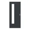 LEBO drzwi przesuwne Cotton Like antracyt podobny do RAL 7016 Versio z przeszkleniem LA 24 po stronie zawiasów
