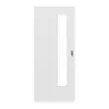 LEBO drzwi przesuwne biel bawełniana podobny do RAL 9016 Versio z przeszkleniem LA 24 od strony zamka