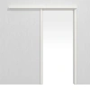 LEBO system drzwi przesuwnych na ścianie Ultramat Biały podobny do RAL 9016 Wersja z ościeżnicą