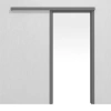 LEBO System drzwi przesuwnych na ścianie Ultramat Hygge Szary podobny do RAL 7037 Wersja z ościeżnicą
