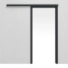 LEBO System drzwi przesuwnych montowane na ścianie Ultramat Antracyt podobny do RAL 7016 Wersja z ościeżnicą