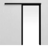 LEBO System drzwi przesuwnych montowanych na ścianie Ultramat Czarny podobny do RAL 9005 Wersja z ościeżnicą