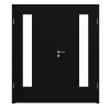 LEBO Drzwi podwójne Ultramat Czarny podobne do RAL 9005 Wersja z przeszkleniem LA 24 po stronie zawiasów z ościeżnicą