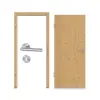 Zestaw drzwi wewnętrzne TG-1 dąb sękate drewno lite z ościeżnicą i klamką