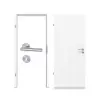 JELD-WEN zestaw drzwi wewnętrznych jesion aksamitny biały Optima DuriTop CPL z ościeżnicą i klamką