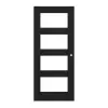 CLASSEN drzwi przesuwne rama 5.7 Uni czarny folia dekoracyjna z przeszkleniem