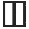 CLASSEN drzwi dwuskrzydłowe rama 5.6 Uni czarny folia dekoracyjna z przeszkleniem w tym ościeżnica